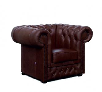 Zobrazit detail zboží: Křeslo Chesterfield Lord 1 kůže hnědá (Relaxační)