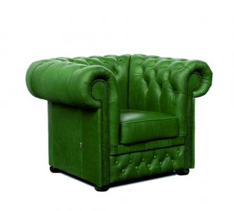 Zobrazit detail zboží: Křeslo Chesterfield Lord 1 kůže zelená (Relaxační)