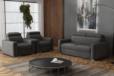 Zobrazit detail zboží: Sedací souprava Petrit 3+1+1 Kronos šedá (3+1+1)