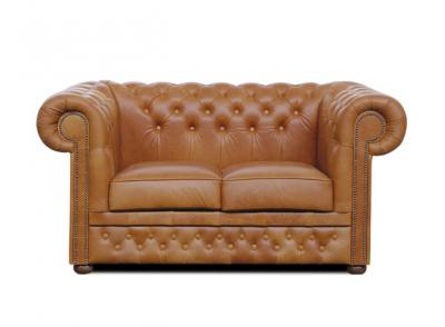 Zobrazit detail zboží: Pohovka Chesterfield Lord 2 kůže koňak (Kožené sedací soupravy)