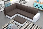 Zobrazit detail zboží: Sedací souprava Rest L tm.hnědá/bílá (levé)