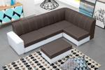 Zobrazit detail zboží: Sedací souprava Rest P tm.hnědá/bílá (pravé)