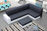 Zobrazit detail zboží: Sedací souprava Rest P černá/bílá (pravé)