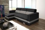 Zobrazit detail zboží: Sedací souprava Rimini L černá/šedá (levé)