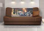 Zobrazit detail zboží: Pohovka Rallye hnědá/motorka B (šířka do 200 cm)