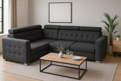 Zobrazit detail zboží: Sedací souprava Zara velká levá šedá (levé)