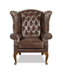 Zobrazit detail zboží: Křeslo Chesterfield Queen kůže hnědá (Relaxační)