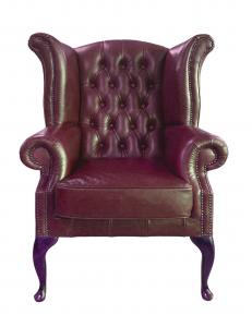 Zobrazit detail zboží: Křeslo Chesterfield Queen kůže bordó (Relaxační)