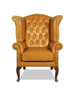 Zobrazit detail zboží: Křeslo Chesterfield Queen kůže koňak (Relaxační)