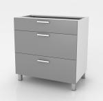 Zobrazit detail zboží: Kuchyňská skříňka Natanya SZ60 3SZ bílý lesk (spodní skříňky)