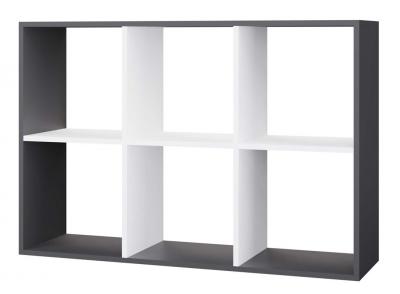 Zobrazit detail zboží: Regál Manja 2x3 antracit/bílá ()