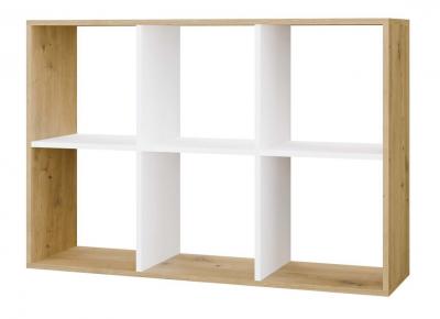 Zobrazit detail zboží: Regál Manja 2x3 dub artisan/bílá ()