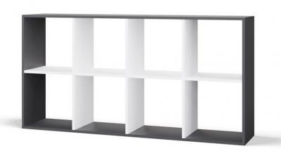 Zobrazit detail zboží: Regál Manja 2x4 antracit/bílá ()