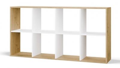 Zobrazit detail zboží: Regál Manja 2x4 dub artisan/bílá ()