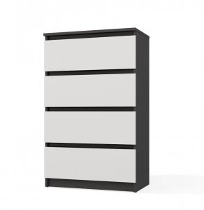 Zobrazit detail zboží: Komoda Malvína M4 antracit/bílá ()