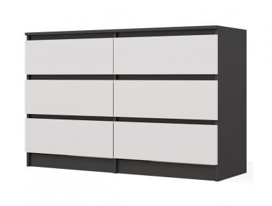Zobrazit detail zboží: Komoda Malvína M6 120 antracit/bílá ()