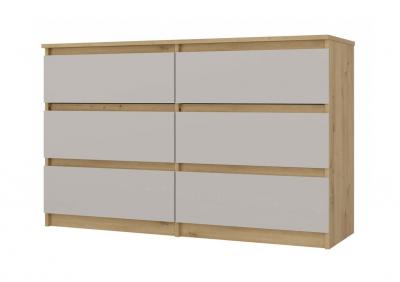 Zobrazit detail zboží: Komoda Malvína M6 120 dub artisan/kašmír ()