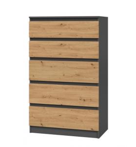 Zobrazit detail zboží: Komoda Malvína M5 antracit/dub artisan ()