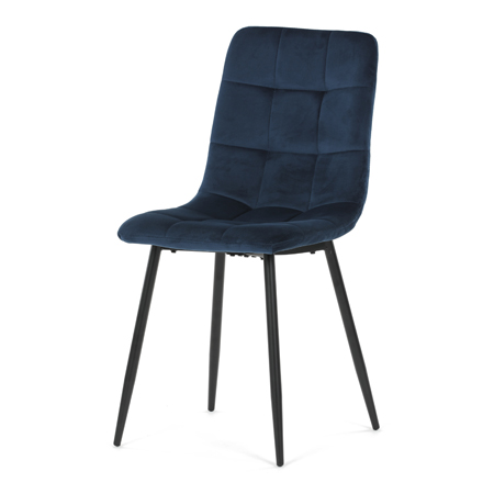 Zobrazit detail zboží: Jídelní židle, modrá, sametová látka, CT-281 BLUE4 (Jídelní židle čalouněné)
