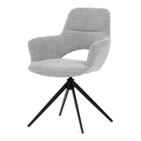Zobrazit detail zboží: Jídelní židle otočná 360°, šedá, látka, DCH-D1320 GREY2 (Jídelní židle čalouněné)