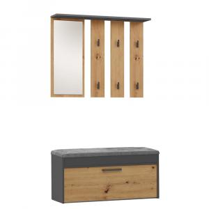 Zobrazit detail zboží: Předsíňová sestava Pargas antracit/dub artisan (sestavy)