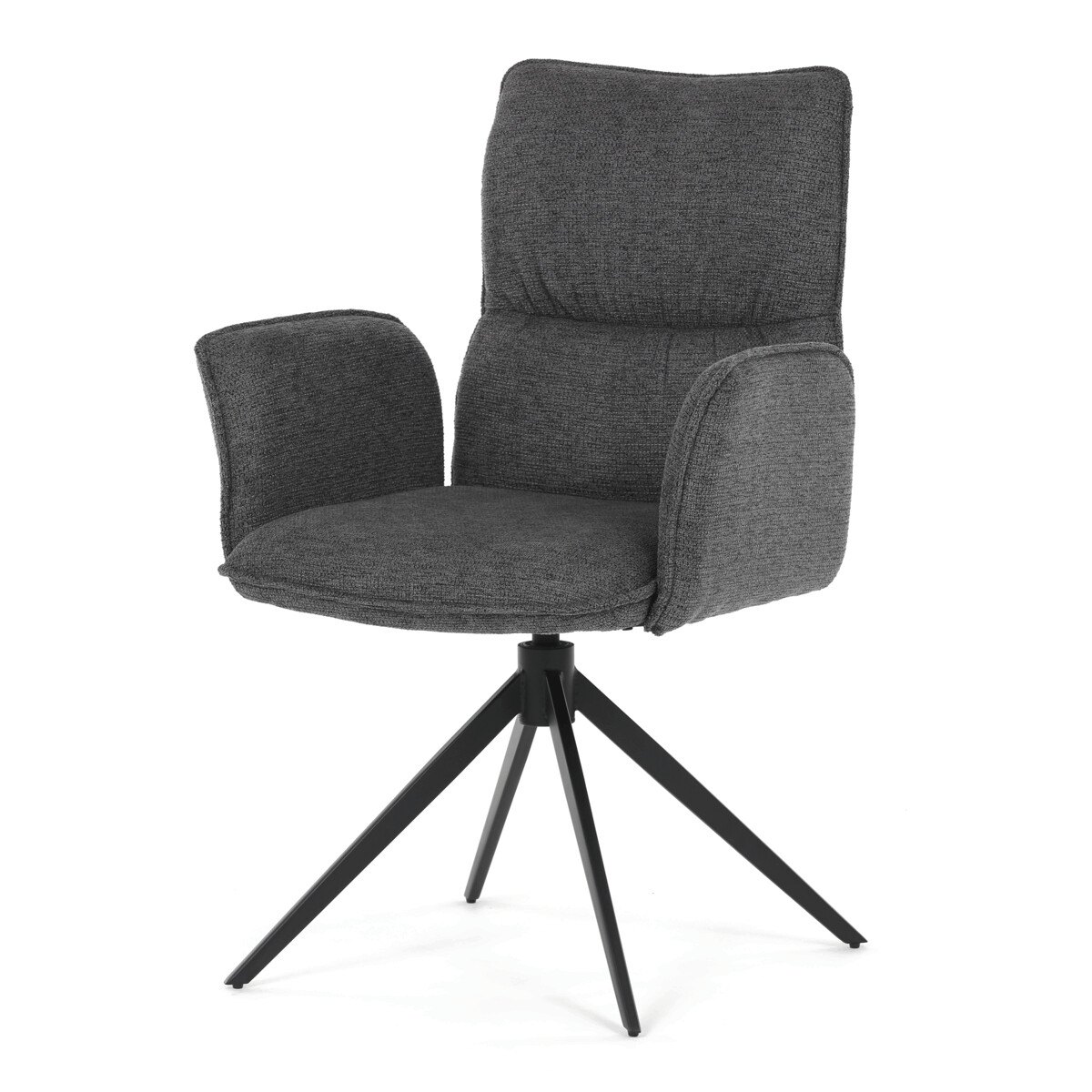 Zobrazit detail zboží: Jídelní židle otočná 360°, šedá, látka, DCH-D1328 GREY2 (Jídelní židle čalouněné)