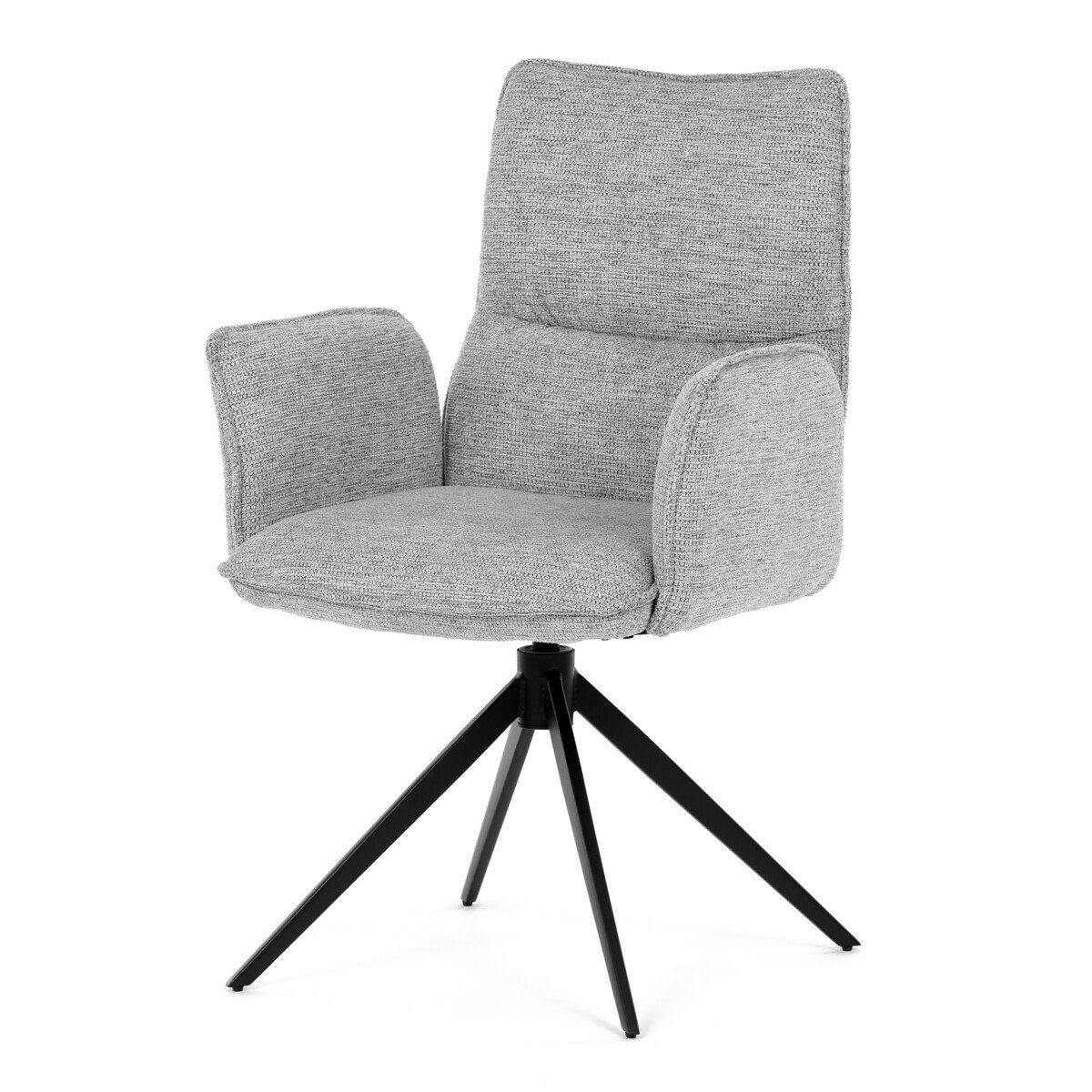 Zobrazit detail zboží: Jídelní židle otočná 360°, šedá, látka, DCH-D1328 SIL2 (Jídelní židle čalouněné)