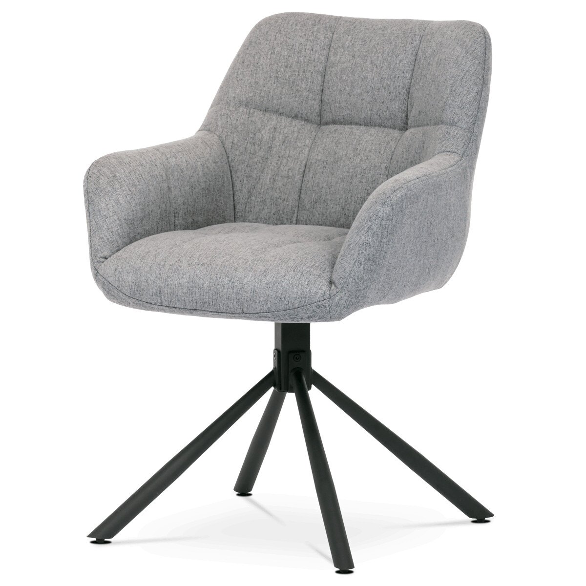Zobrazit detail zboží: Jídelní židle otočná 180°, šedá, látka, HC-532 SIL2 (Jídelní židle čalouněné)