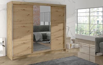 Zobrazit detail zboží: Skříň Debora I 200 - dub artisan (s posuvnými dveřmi)
