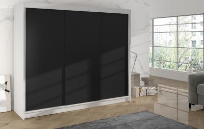 Zobrazit detail zboží: Skříň Debora II 200 - bílá/černá ()