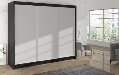 Zobrazit detail zboží: Skříň Debora II 200 - černá/bílá ()