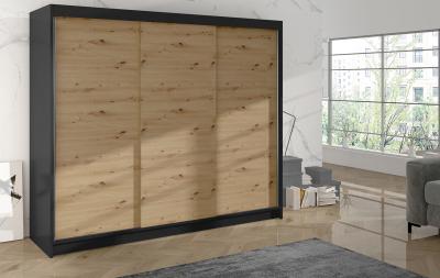Zobrazit detail zboží: Skříň Debora II 200 - černá/dub artisan ()