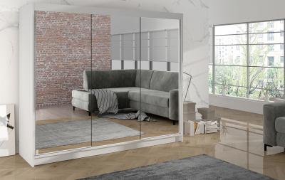 Zobrazit detail zboží: Skříň Debora III 200 - bílá (s posuvnými dveřmi)