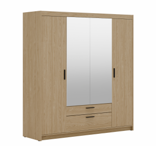 Zobrazit detail zboží: Skříň Enja 4D2S se zrcadlem dub olejovaný (4D)
