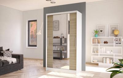 Zobrazit detail zboží: Skříň Kosta II 100 - bílá/dub sonoma (2D)