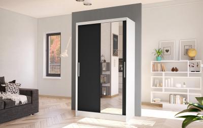 Zobrazit detail zboží: Skříň Kosta VI 100 - bílá/černá (2D)