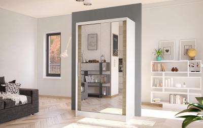 Zobrazit detail zboží: Skříň Kosta VII 100 - bílá/dub sonoma (2D)