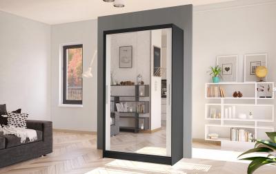 Zobrazit detail zboží: Skříň Kosta VII 100 - černá/bílá (2D)