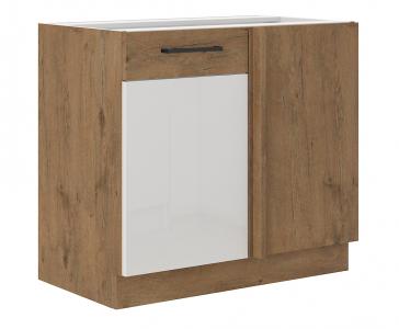 Zobrazit detail zboží: Kuchyňská skříňka Vega 105 ND 1F dub lancelot/bílý lesk (dub lancelot/bílý lesk)