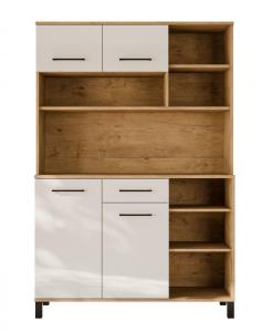 Zobrazit detail zboží: Kuchyňská skříňka Vega Bufet 120 dub lancelot/bílý lesk (dub lancelot/bílý lesk)