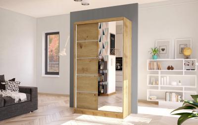 Zobrazit detail zboží: Skříň Diem III 100 - dub artisan (s posuvnými dveřmi)