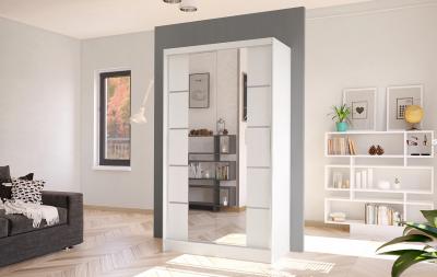 Zobrazit detail zboží: Skříň Diem V 100 - bílá (s posuvnými dveřmi)