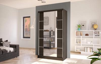 Zobrazit detail zboží: Skříň Diem V 100 - choco (s posuvnými dveřmi)