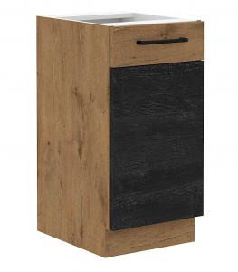 Zobrazit detail zboží: Kuchyňská skříňka Vega 40 D 1F dub lancelot/dark wood (dub lancelot/dark wood )