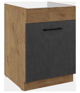 Zobrazit detail zboží: Kuchyňská skříňka Vega 60 ZL 1S dub lancelot/matera (dub lancelot/matera mat)