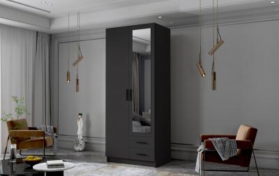 Zobrazit detail zboží: Skříň Arya II 80 - černá/černé úchytky ()