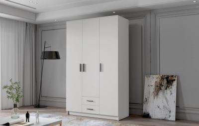 Zobrazit detail zboží: Skříň Arya I 120 - bílá/černé úchytky ()