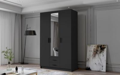 Zobrazit detail zboží: Skříň Arya II 120 - černá/černé úchytky ()