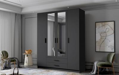 Zobrazit detail zboží: Skříň Arya I 160 - černá/černé úchytky ()