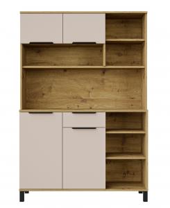 Zobrazit detail zboží: Kuchyňská skříňka Selva Bufet 120 dub artisan/kašmír (spodní skříňky)